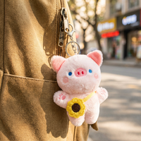 Porte-clés créatifs en peluche Lapin Fleur Couple, Breloques de sac, Poupées en peluche, Porte-clés en peluche petits animaux exquis, Cadeau pour enfants