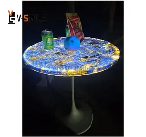 Luxury Photoelectric Agate Led Light Marble Stone For furniture table