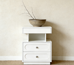 Table de chevet en bois moderne écologique en MDF blanc pour salon et chambre à coucher Commode à tiroirs - Product Image 3
