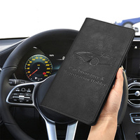 Porte-carte d'immatriculation de voiture, boîte de rangement pour permis de conduire, compartiment pour le portefeuille du propriétaire de la voiture, housse de protection