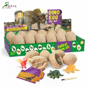 Fournitures de parc de dinosaures, produits auxiliaires réalistes, Kit de creuser d'œufs de Dino, jouet en gros