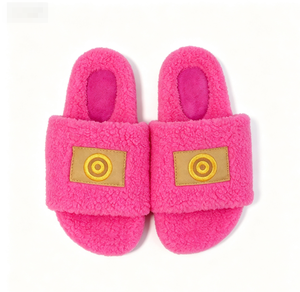 Wedding Women Taupe Brown Fleece Lining Faux Fur Slippers <b>Round</b> <b>Toe</b> Lightweight Sole Guest Room Direct Supply Get Quote Sweet - Product Image 4