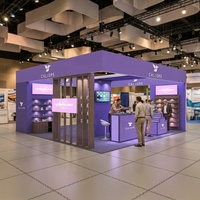 Stand de Exhibición de 20x20 pies, Stand Publicitario de Aluminio con Arco, Diseño Retroiluminado, Stand para Ferias Comerciales