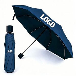 Promotional Multi Color Custom Logo 3 <b>Folding</b> 3-<b>Folding</b> Sun and Rain Water-Repellent Umbrella With Uv Protection - Product Image 1
