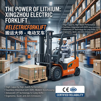Chariot élévateur électrique compact de 1,5 à 4 tonnes, résistant à l'usure pour une utilisation intensive, autoporté pour la logistique et les centres de distribution de détail