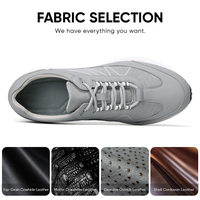Chaussures décontractées respirantes en maille pour hommes, fabriquées à la main, avec talon dissimulé de 8 cm pour augmenter la taille, vente en gros d'usine