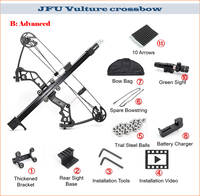 JFU Vulture Crossbow Nouveau modèle de fusil de précision à billes d'acier réglable haute précision 50 coups avec lunette et loupe pour le tir en extérieur (Adultes)
