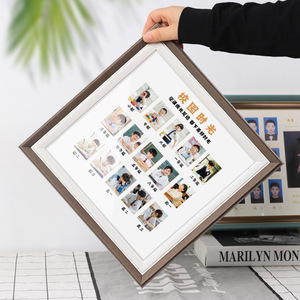 Campus Growth <b>Record</b> Photo Frame 25x25cm Resin Modern Minimalist Style With Support For Childhood To University Photos - Product Image 4