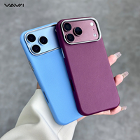 Étui de téléphone en cuir végétalien VAWI V-L06 pour iPhone 13 14 15 16 17 18 Pro Max, chargement magnétique sans fil, finition mate, toucher doux