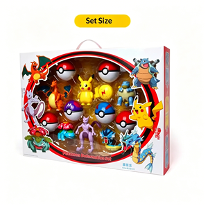 HCY Pokémon Pikachu Figurine miniature en plastique, boîte surprise, jouet en forme de boule, pour les 4-6 ans ZC8901 - Product Image 2