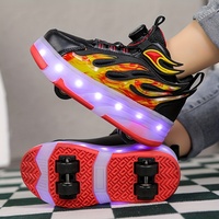 Lumières, motifs en forme de roues et d'ailes, avec roues à contraction automatique, adaptées aux jeunes patineurs sur glace et aux patineurs débutants.