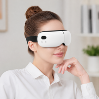Masseur oculaire sans fil portable avec compression d'air, masque chauffant pour les yeux, vibration, audio Bluetooth, design pliable et rechargeable