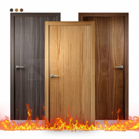 Portes intérieures coupe-feu modernes à design encastré, résistantes au feu 30 minutes, à âme pleine, surface lisse, pour projets résidentiels et d'appartements