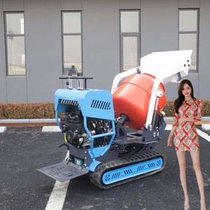 Mezclador de concreto hidráulico móvil de alta eficiencia, mini volquete de sitio de carga automática con orugas de goma, componentes de núcleo de motor de rodamiento - Product Image 6