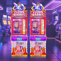 Machine de jeu à monnayeur très rentable avec éclairage LED lumineux, jeu d'arcade Crazy Rabbit à monnayeur, jeu de rédemption d'arcade