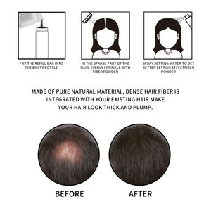 25g/50g/100g מותג פרטי קרטין שיער בניין סיבי שחור בלונד חום צבעים OEM שיער סיבי מילוי תיק - Product Image 5