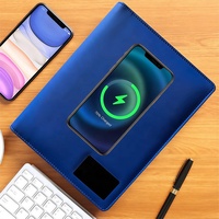 Banco de Energía de 8000mAh con Impresión Personalizada, Cuaderno Cosido, Regalo Empresarial, Luz LED, Logotipo, Tamaño A5, Cubierta de Cuero, Agenda, Diario Personalizado