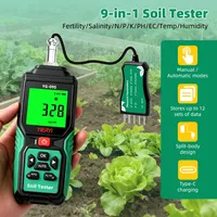 Sonde numérique intelligente pour la qualité du sol : NPK, pH, EC, température, humidité, salinité, fertilité, avec rétroéclairage, analyseur de sol pour plantes de jardin