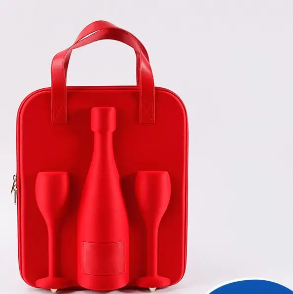 EVA一体成形防水耐衝撃シャンパングレープワイントールカップジッパー包装ボックスケース