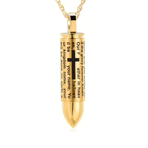 <span class=keywords><strong>Bullet</strong></span> Charm Halskette & Anhänger Parfüm flasche Edelstahl Damen Schießen Jagd Paar Halsketten Feuer bestattung Asche Schmuck - Product Image 6