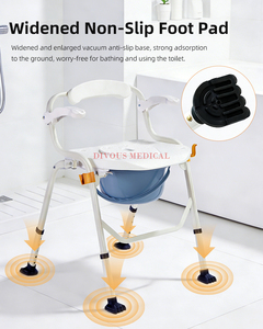 Silla de ducha ajustable en altura, inodoro de seguridad para baño, silla de baño para personas mayores, silla de apoyo para baño - Product Image 6
