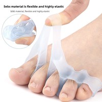 Correcteur d'orteil en gel orthopédique SEBS à cinq trous pour hallux valgus, séparateur d'orteils, manchon d'espacement souple pour adultes et enfants