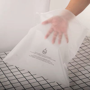 Custom compostable ziplock <b>packaging</b> <b>bag</b> free sample white matte frosted zip seal plastic <b>bag</b> for clothing and apparel - Product Image 2