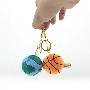 מיני קטן plushie כדור גלוב ממולא בפלאש כדורסל רך צעצועי keychain