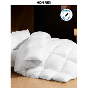 Edredón de plumas de calor medio, edredón de tamaño Queen, edredón de cama para todas las estaciones, edredón suave de colección de Hotel, edredón de plumón de ganso - Product Image 1