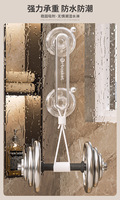 Poignée de porte en verre à ventouse, sans perçage, robuste, pour portes coulissantes de salle de bain, armoires et réfrigérateurs