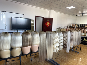 100% perruque de cheveux humains longue longueur droite Balayage couleur HD dentelle demi fait à la main avec point culminant pour les femmes - Product Image 5