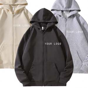 Sudadera con Capucha Deportiva de Otoño, de Alta Calidad, Informal, Holgada, con Cremallera, Logotipo Personalizado, Impresión de Algodón, Sudadera con Capucha, Chaleco Salvavidas - Product Image 1