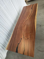 Table de salle à manger en bois massif de Raintree, sur mesure, avec bord naturel, pour comptoir ou plateau de table