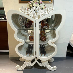 Mobile Porta Vini in Stile Americano, Vetrina Vintage per Ristorante, Mobile Porta Vini in Legno Massello e Vetro in Stile Europeo per Uso Domestico - Product Image 2