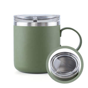 10oz Durable Vacuum <strong>Coffee</strong> Mug with Slider Lid 304 Stainless Steel Keep Ice <strong>Shaker</strong> Cold and Hot - Product Image 1
