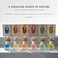 Désodorisant de voiture en verre, version anglaise exclusive transfrontalière, 8 ml, style crâne d'Halloween/cadeau de Noël, à suspendre avec cordon