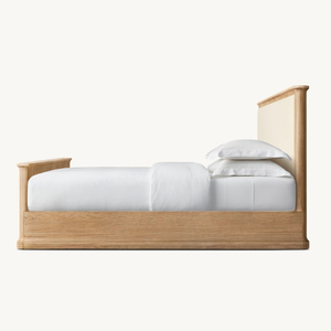 Cama de Plataforma de Madera Maciza Tallada a Mano de Alta Calidad y Lujo Estilo Americano Moderno, Tamaño King/Queen, para Dormitorio, Muebles para el Hogar, Personalizable - Product Image 5