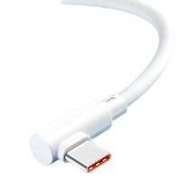 Câble USB Type-C coudé de 3 mètres, 10A, charge ultra-rapide, en tressé, compatible avec téléphones portables, PC, claviers, kit noir