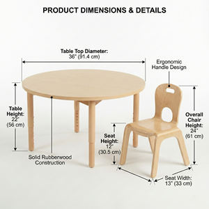 Ensemble de meubles pour enfants réglables, table et chaises pliables pour garderie, crèche, <span class=keywords><strong>petit</strong></span> centre d'apprentissage, configuration flexible - Product Image 2