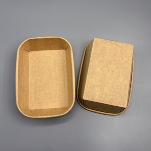 Barquette alimentaire jetable en papier biodégradable, longue et empilable, pour les en-cas cuits au four, les fruits et les salades - Product Image 6