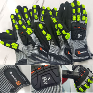 Guantes de Seguridad Grises Resistentes a Cortes para la Industria Petrolera, Construcción, Protección Mecánica y Trabajo - Product Image 5