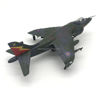 Vente en gros de modèles de jets moulés sous pression Modèle de chasseur Harrier à l'échelle 1/72 Modèle militaire ancien classique du Royaume-Uni pour collection OEM accepté