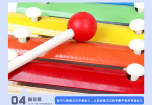 I bambini infantili di legno ottava mano bussare al pianoforte prima educazione del bambino strumento musicale giocattolo educativo 1-2-3 anni di età i piccoli - Product Image 4