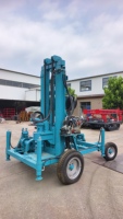 Foreuse hydraulique diesel portable pour puits d'eau, machine de forage de 140-305 mm, profondeur max. 200 m, montée sur pneus pour usage domestique et agricole
