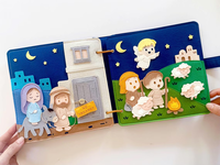 Libro de Actividades de Fieltro para Niños Pequeños, Juguete Educativo Preescolar para el Desarrollo de la Inteligencia, 8-10 Páginas, Color y Tamaño Personalizables, 20x20cm