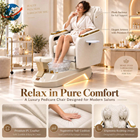 Perlengkapan Salon Kuku Baru Mewah Tanpa Pipa Tanpa Saluran Air Kursi Pedikur Pijat Kursi Manikur Pedikur Spa Kaki
