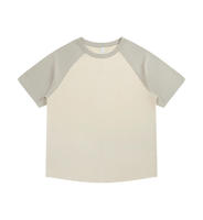 T-shirt uni pour homme de haute qualité en gros, 240g coton, modèle parent-enfant, avec insert d'épaule, manches courtes, coupe oversize, couleur unie