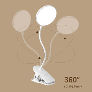 Lámpara de Clip LED recargable por USB, diseño moderno, atenuación continua, cuello de cisne, lámparas de noche, abrazadera para el cuidado de los ojos, lámpara de mesa para estudiar - Product Image 6