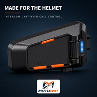 Casque de moto C2 avec interphone pour scooter, étanche IPX5, filtre anti-bruit du vent, audio longue portée sur oreille, audio mesh