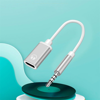 Câble adaptateur audio USB-C femelle vers jack 3,5 mm mâle, convertisseur de prise casque analogique avec contrôle du volume et du microphone pour téléphone et ordinateur portable